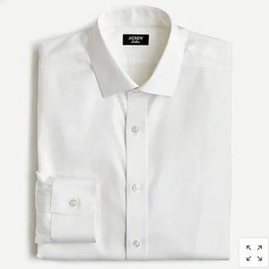 J. Crew Ludlow stretch easy care cotton poplin dress shirt H4838 white 17 / 35